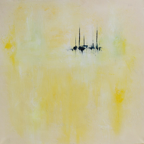 sailing art painting, yellow abstract for sale